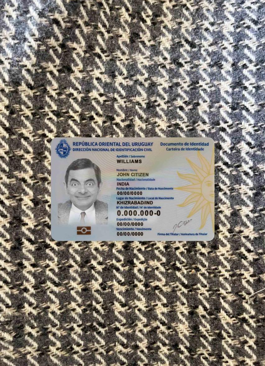 Uruguay ID photolook FRONT PSD template